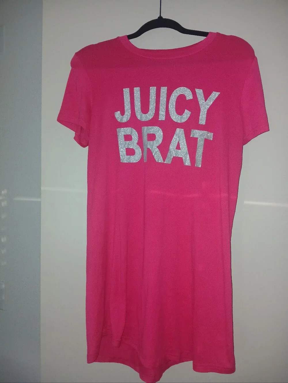Pink Womens Juicy Sleep Graphic Tee Dress